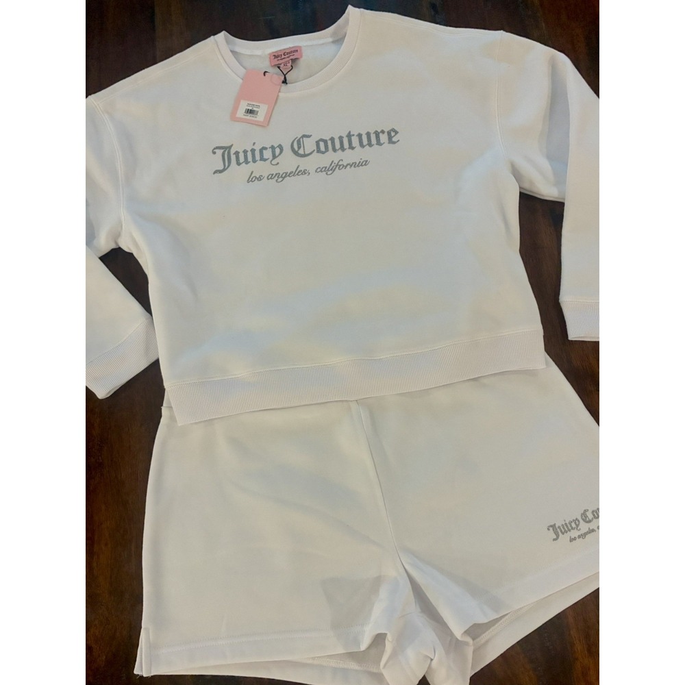 JUICY COURTURE~ 2 Piece Lounge Wear Set~Size XL~Bleached White~NWT
